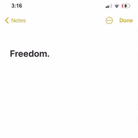 Bức ảnh thông báo EP Freedom ngắn gọn không lòng vòng của Justin.