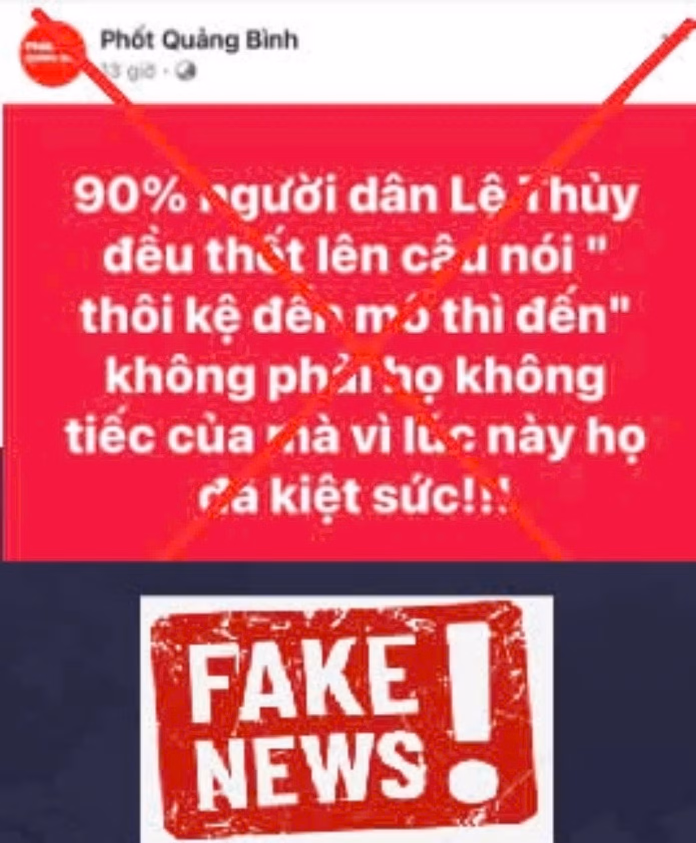 Điều tra, xử lí thông tin sai sự thật, gây hoang mang về lũ lụt ở Quảng Bình ảnh 2