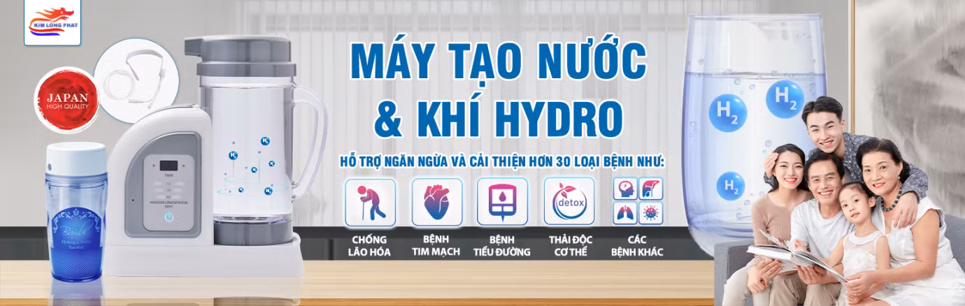 Máy tạo nước &amp; khí Hydro hỗ trợ ngăn ngừa và cải thiện nhiều bệnh