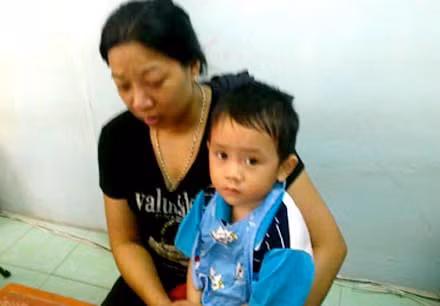  Cháu Bùi Quang Khôi - một trong hai nạn nhân 