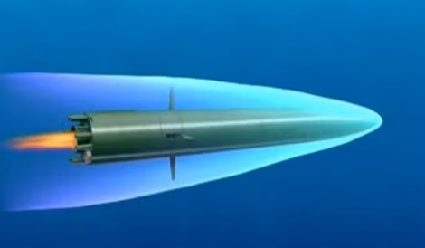 Đồ họa ngư lôi VA-111 Shkval di chuyển dưới mặt nước
