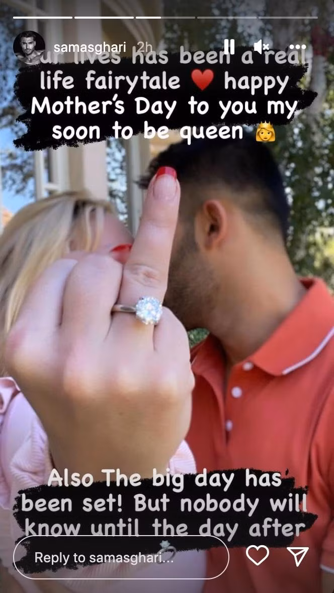 Sam Asghari tiết lộ đã ấn định ngày cưới khi chúc mừng Britney Spears nhân dịp Ngày của Mẹ.