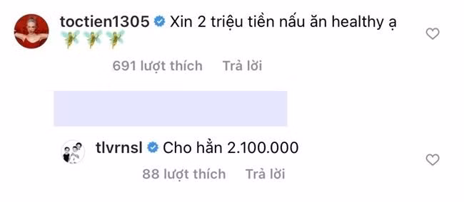 Tóc Tiên đòi 2 triệu, Hoàng Touliver trả hẳn 2 triệu 100 nghìn luôn nhé!