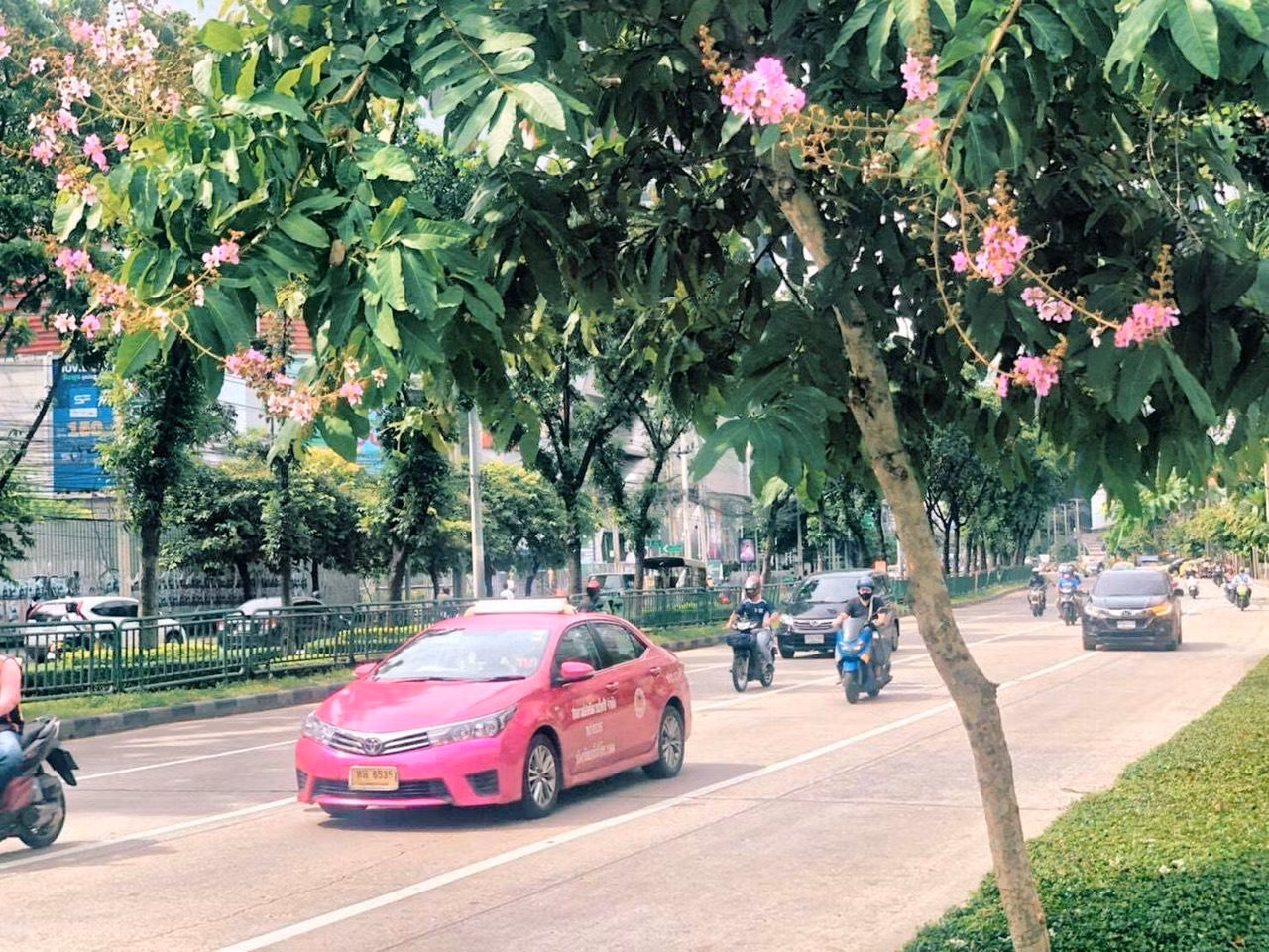 Đường phố Bangkok đã nhộn nhịp hơn nhưng không xảy ra tình trạng tắc đường.