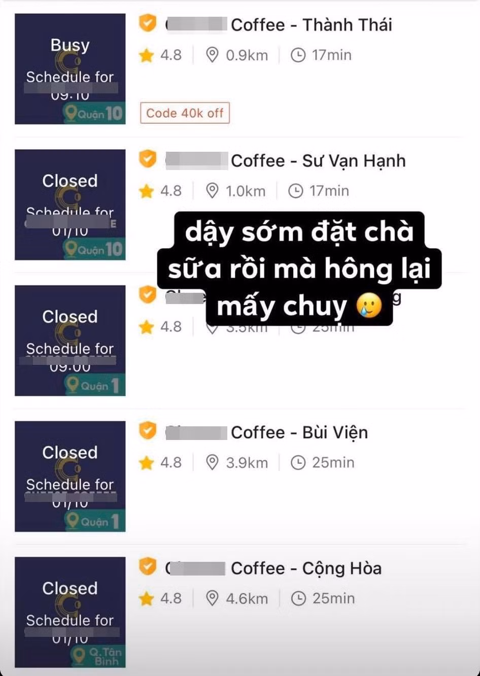 Các thương hiệu lớn đã mở bán lại nhưng chỉ cần chậm chân là hết lượt phục vụ!