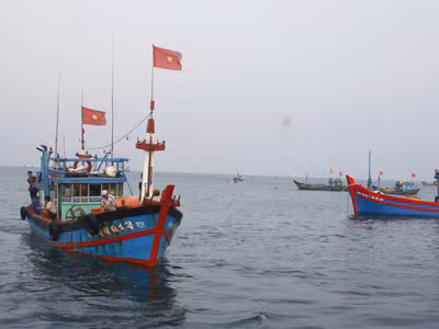 Tàu thuyền trên đảo Lý Sơn