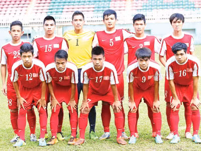 Các cầu thủ U19 VN đang có màn trình diễn ấn tượng tại giải U19 Đông Nam Á. ảnh: VSI