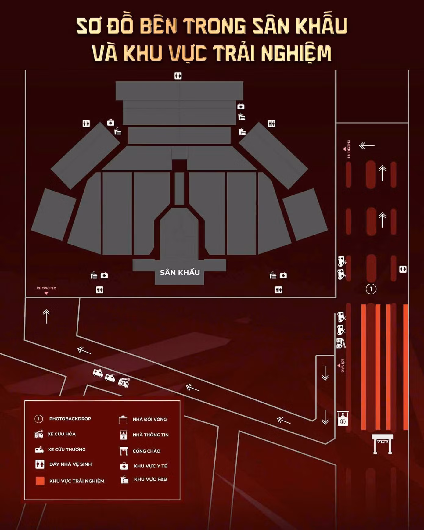 Khu Tinh hoa 1 ban đầu trên sơ đồ là check-in 2 nhưng đến khi vào lại đổi qua check-in 1. Khu Tinh hoa 1 ban đầu trên sơ đồ là check-in 2 nhưng đến khi vào lại đổi qua check-in 1.