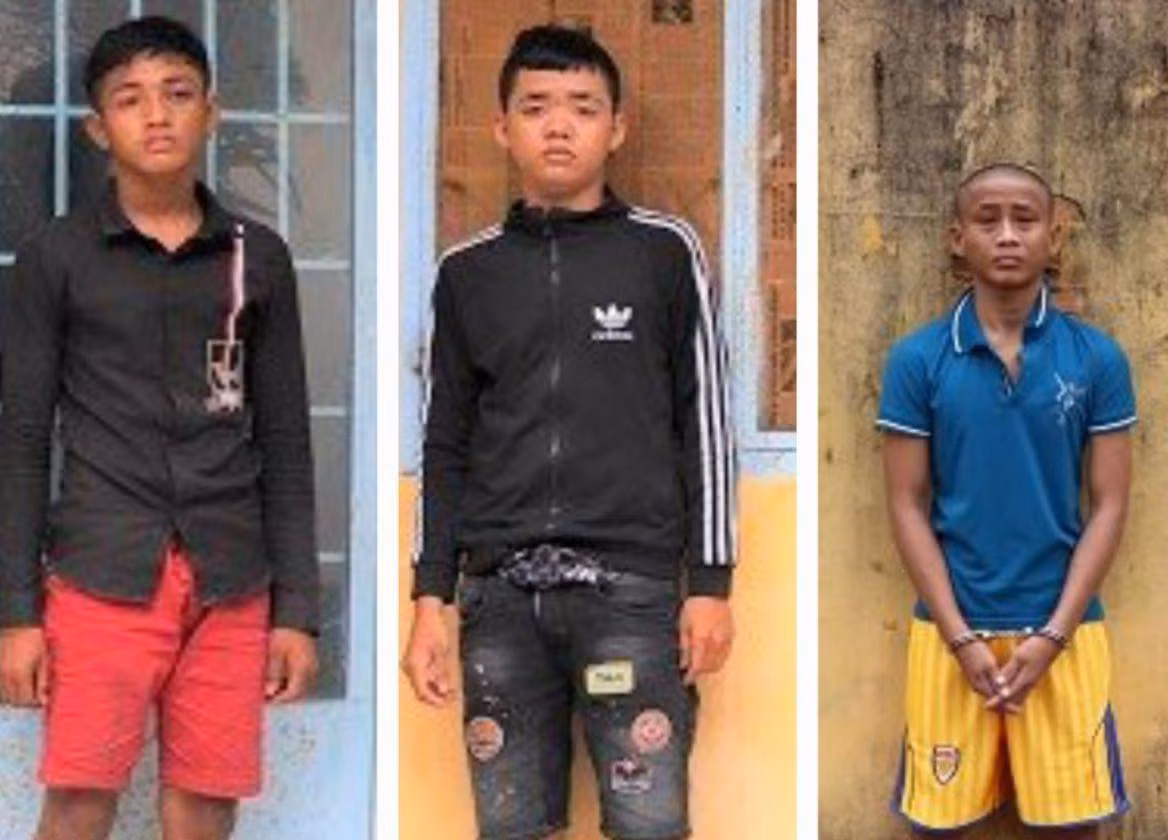 Các đối tượng bị bắt giữ.