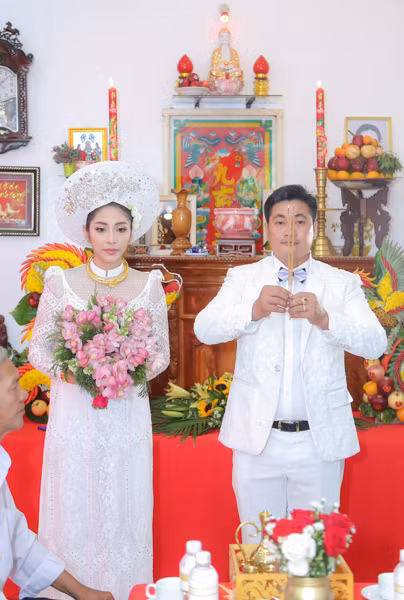 Hoa hậu Đại dương Đặng Thu Thảo chính thức lên xe hoa về nhà chồng ảnh 3
