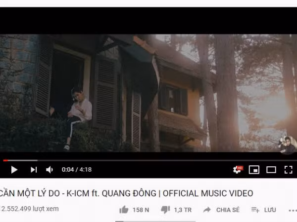 MV Cần Một Lý Do của K-ICM sau 3 tuần công chiếu đạt 12 triệu lượt xem.
