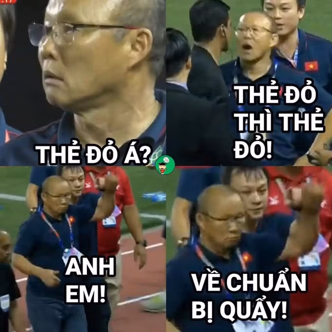 Thẻ đỏ thì cũng... hết giải. Làm gì được nhau!