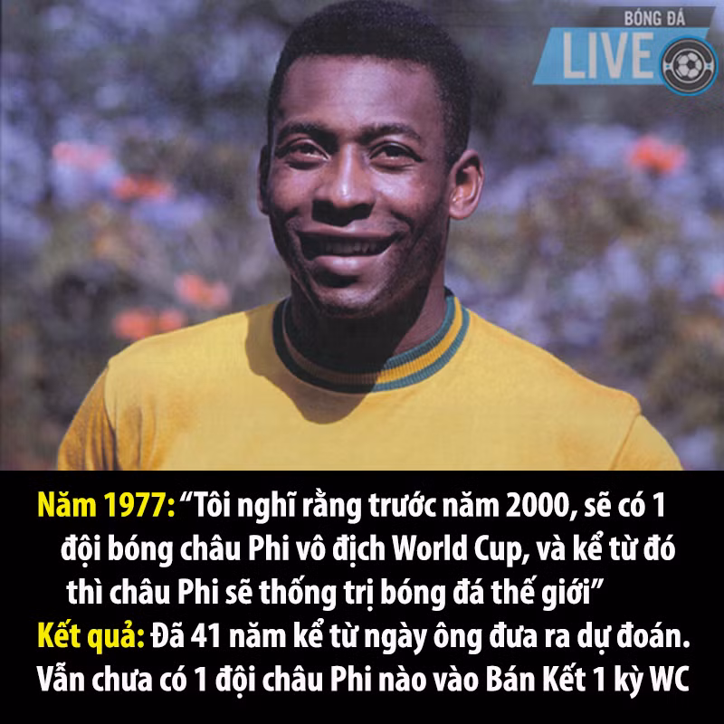 Kể từ khi được Pele tiên đoán sẽ vô địch World Cup năm 2000, đến giờ các đội bóng Châu Phi vẫn chưa thể 