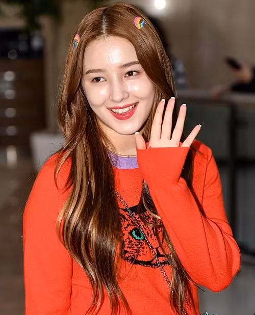 Nancy (Momoland) cũng gây thất vọng khi xuất hiện với gương mặt bóng dầu tại sân bay.