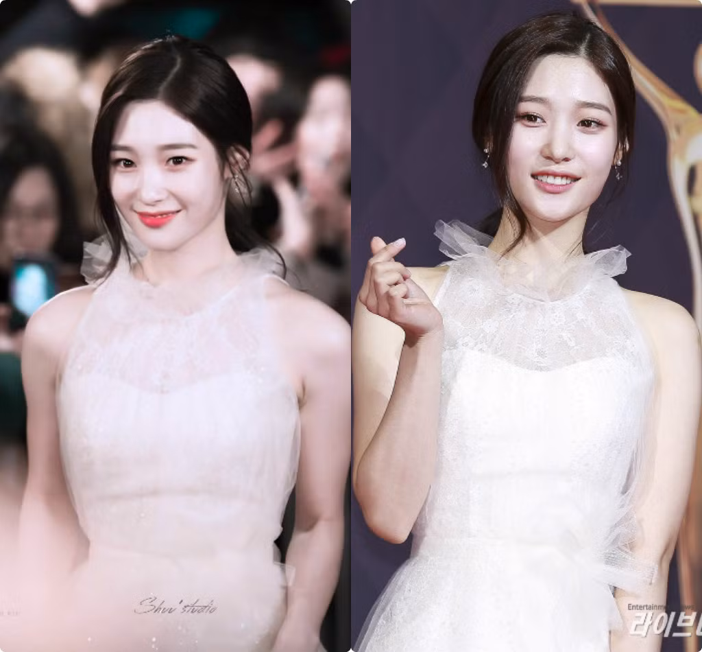 Jung Chae Yeon (DIA) từng khiến khán giả "ôm tim" với diện mạo như "công chúa" tại lễ trao giải SBS Drama Awards 2017. Khi thiếu lớp "tráng photoshop", dung nhan của Chae Yeon bớt vẻ mơ màng thần tiên.