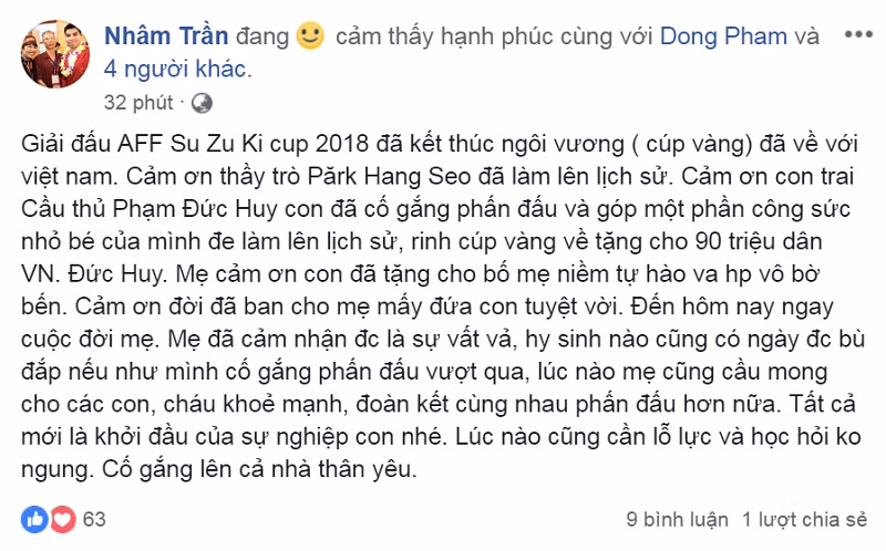 Tâm sự xúc động của mẹ "quàng tử" Đức Huy.