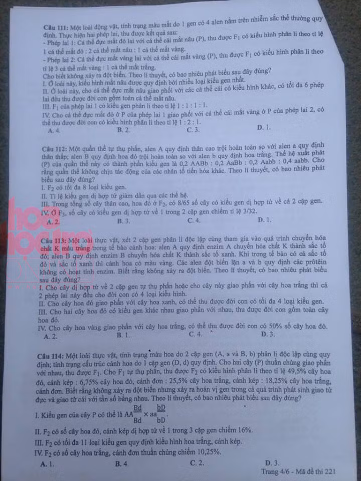 Bộ đề thi trắc nghiệm tổ hợp môn KHTN đây rồi, bạn làm được bao nhiêu câu? ảnh 8