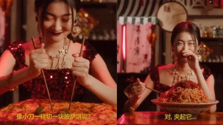 Mọi chuyện bắt đầu từ khi video quảng cáo cho show diễn The Great Show được đăng tải trên tài khoản Instagram của chính nhà mốt Dolce &amp; Gabbana (D&amp;G). Trong video là một cô gái mặc thiết kế của D&amp;G đang "vật lộn" dùng đũa để ăn các món truyền thống nước Ý như spaghetti hay pizza.
