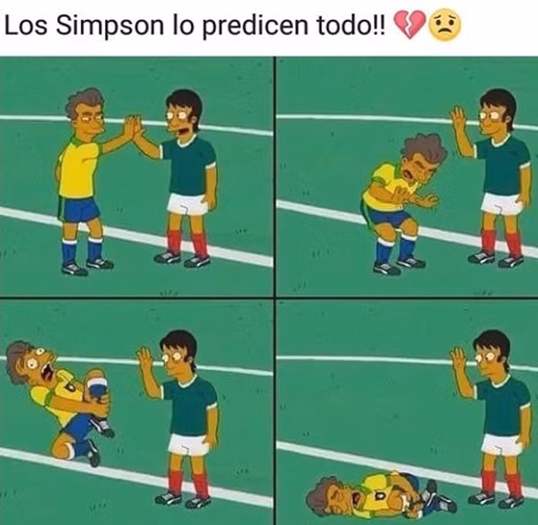 Nhân vật hoạt hình Neymar chỉ cần đập tay là sẽ lăn ra sân.