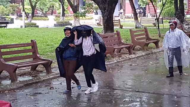 Mẹ đến đưa con gái về.