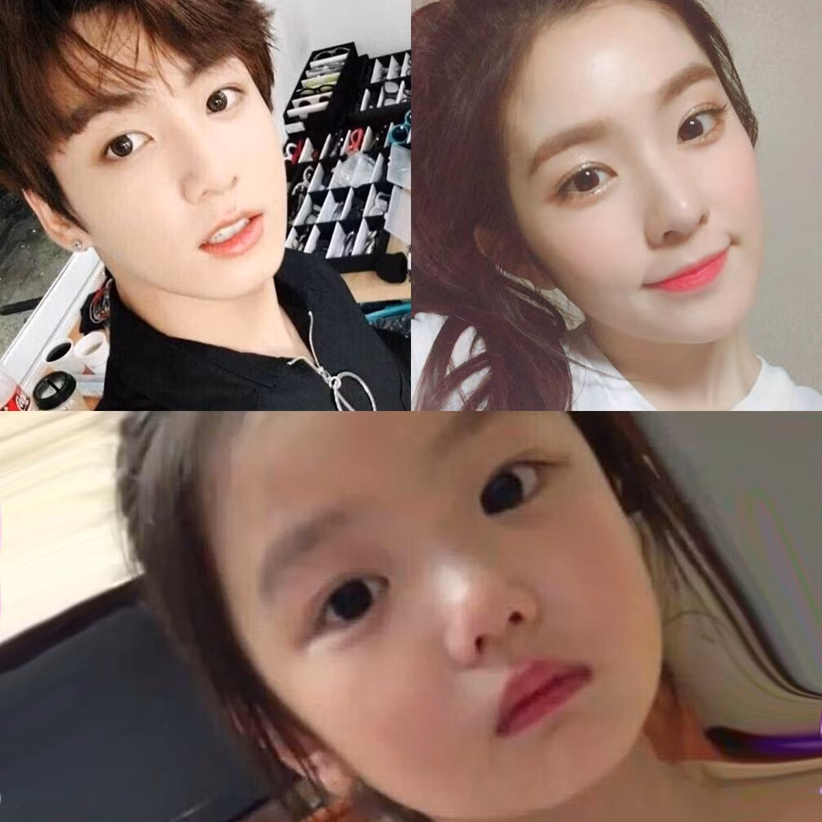 Nhiều người từng nhầm đây là ảnh hồi nhỏ của Irene cơ đấy, vì hai người quá giống nhau. Nhưng cô nhóc này còn có ánh mắt rất giống với Jungkook.