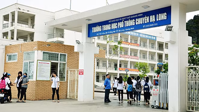 Trường THPT Chuyên Hạ Long, nơi xảy ra vụ việc. Ảnh N.H.
