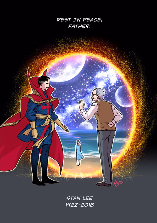 Họa sĩ khắp thế giới vẽ tranh tưởng nhớ "ông trùm Marvel" Stan Lee ảnh 7