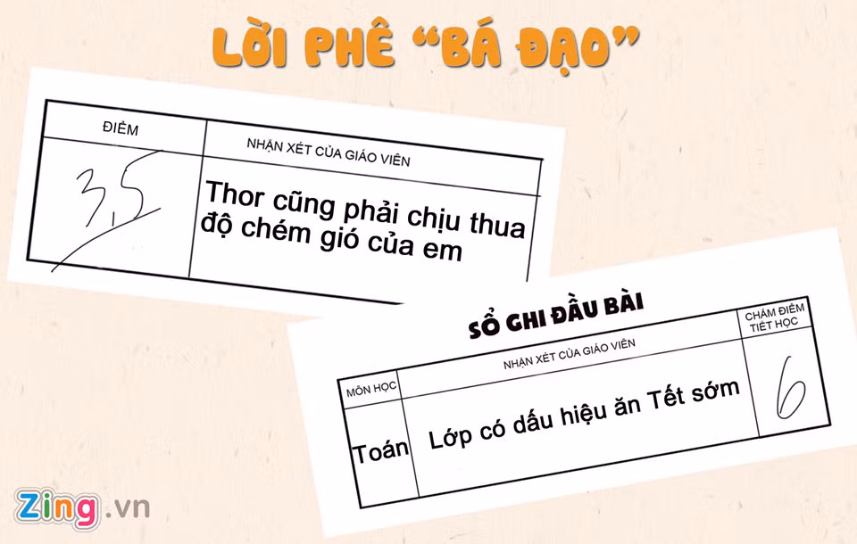 Những lời phê này vừa hài hước, vừa gần gũi với học sinh. Thầy cô luôn có cách để kết nối với học trò nhiều hơn.