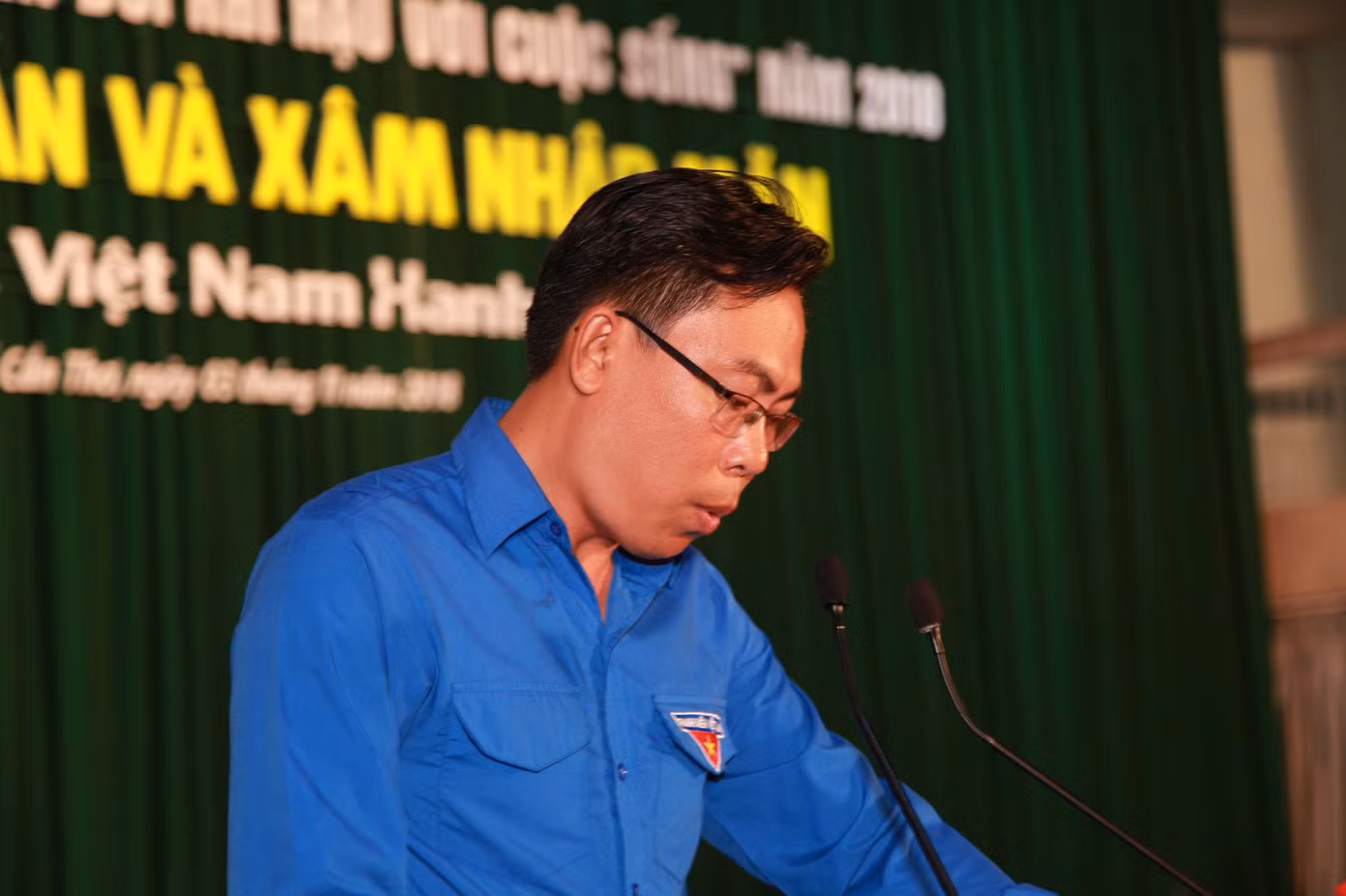 Thầy Nguyễn Thanh Tùng – Bí thư đoàn trường Đại học Cần Thơ phát biểu rằng việc tuyên truyền về biến đổi khí hậu là việc của mọi người, trong đó có cả sinh viên ĐH Cần Thơ.