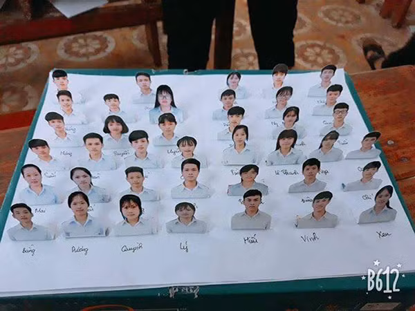In hẳn ảnh thẻ làm sơ đồ lớp.