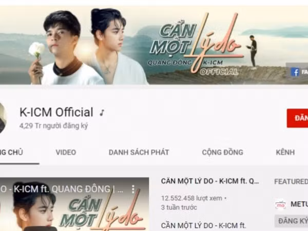 Dù vẫn là một kênh Youtube với lượt theo dõi khủng 4.3 triệu sub nhưng K-ICm ắt hẳn phải dè chừng người bạn cũ của mình.