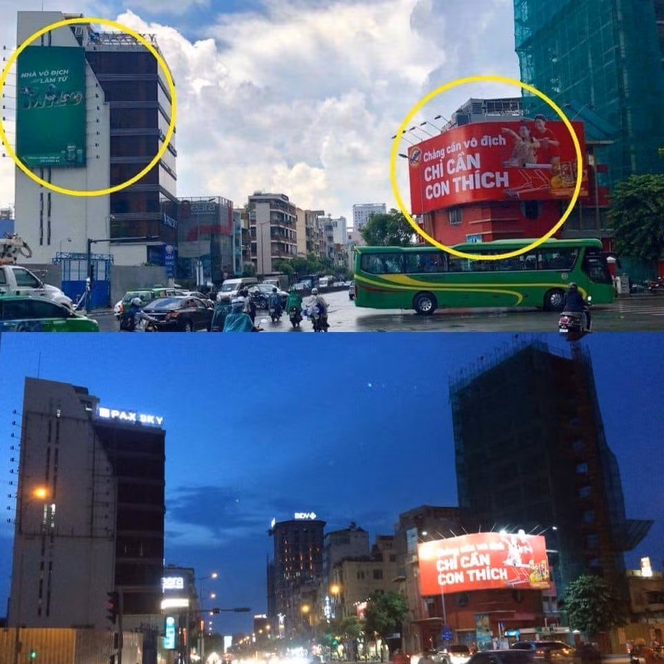 Pano quảng cáo của hãng M. đã biến mất.