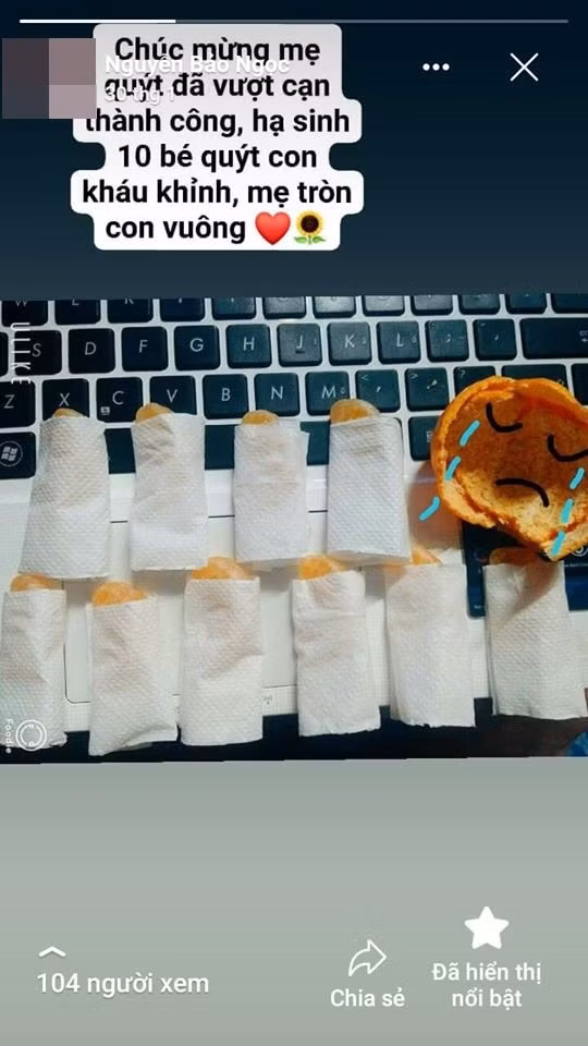 Không ít ca "vượt cạn" thành công được khoe trên mạng xã hội. (Ảnh: FB N.B.N)