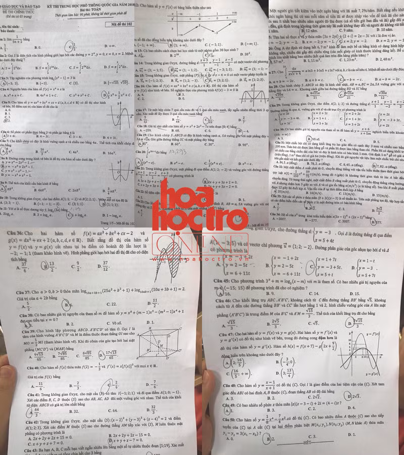 Teen thở dài vì đề thi môn Toán 