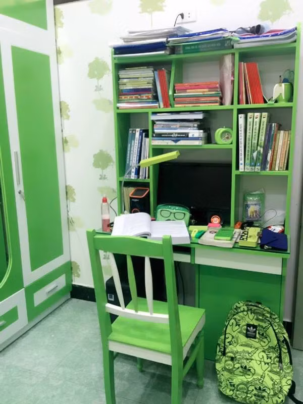 Góc học tập “ngập xanh” của 9X.