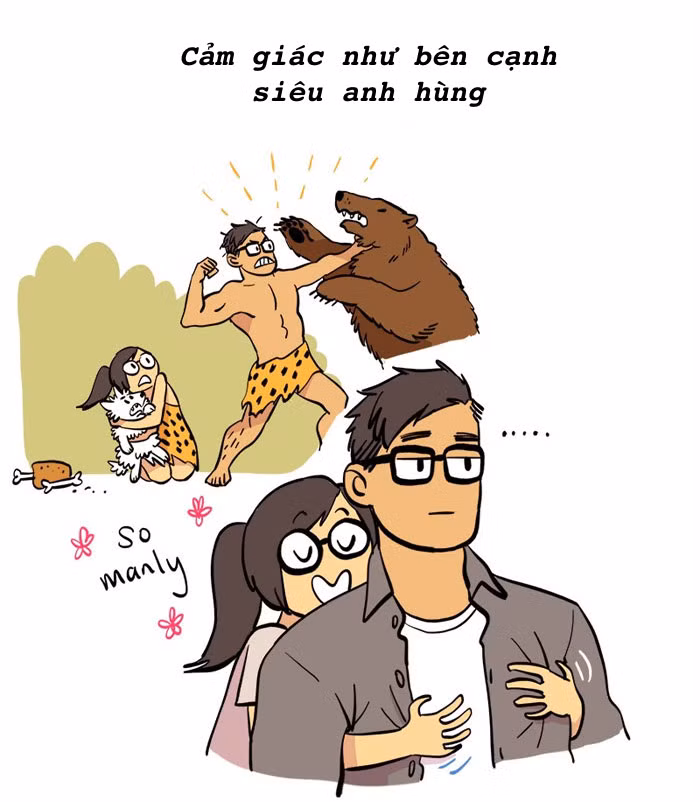 Bạn trai "đô con", chị em yên tâm vì có chỗ dựa vững chắc. Cứ tận hưởng cảm giác này đi, nhưng mà đừng vội mừng...