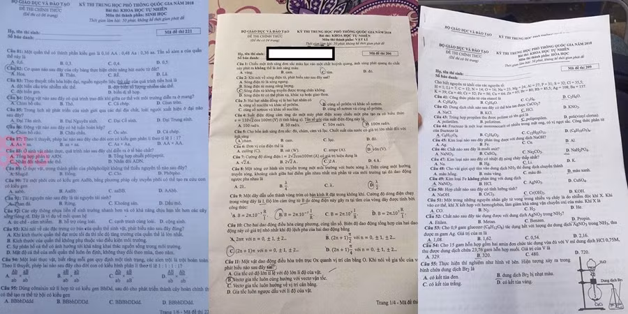 Teen bắt đầu thi ba môn tổ hợp từ 7h30 đến 10h30.