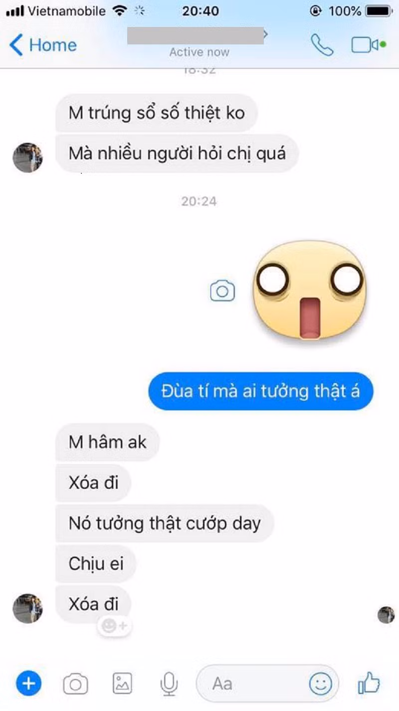 Chị của anh chàng này lập tức bắt xóa ảnh vì sợ anh bị cướp.