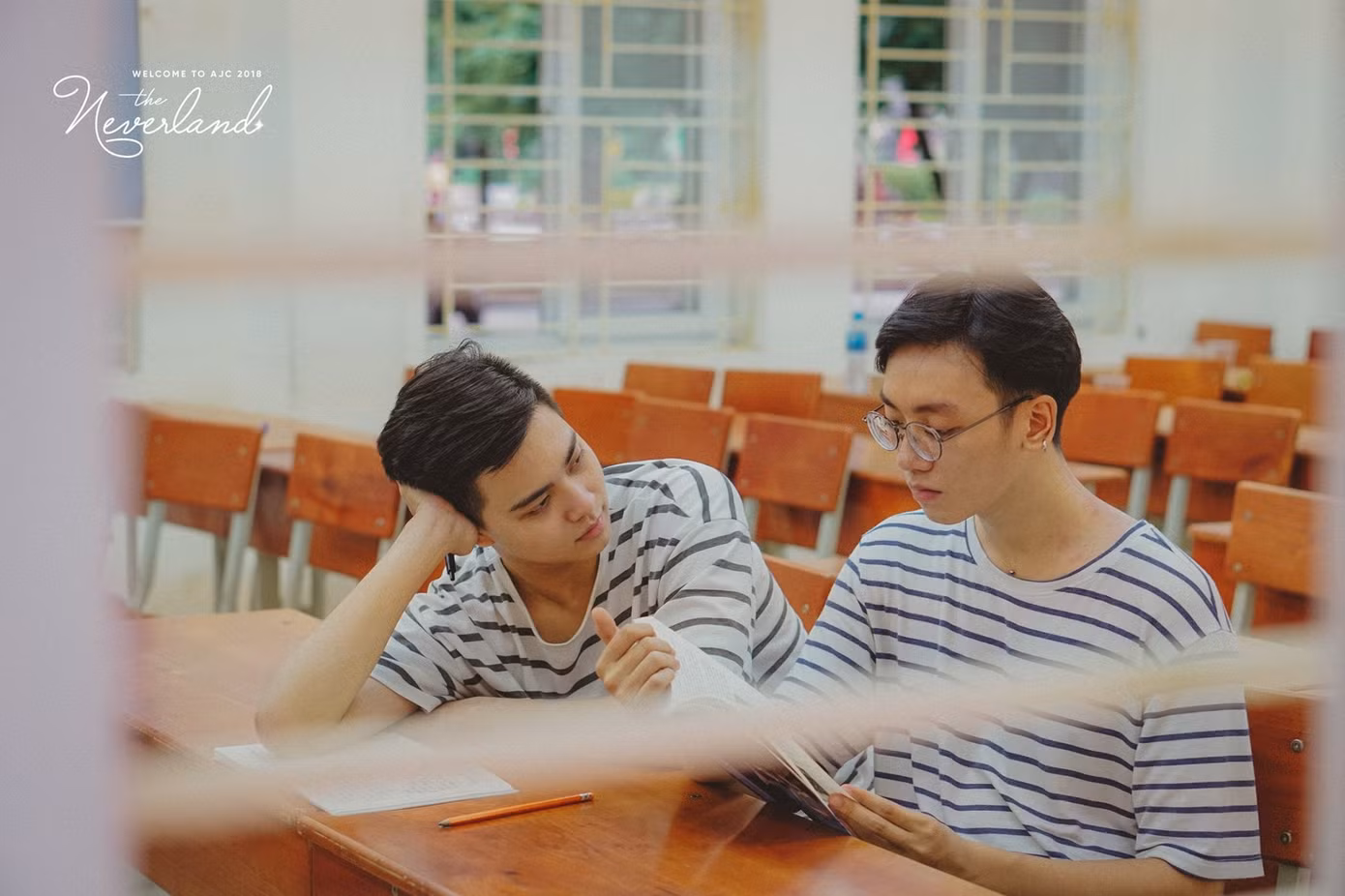 Khoảnh khắc bình dị trong lớp học.