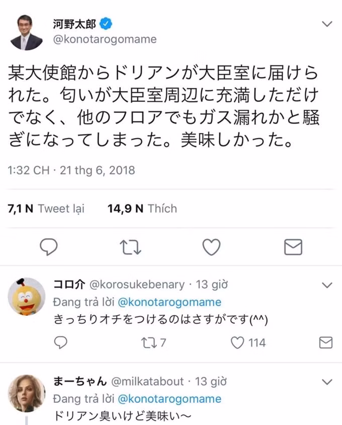 Bài tweet của Bộ trưởng Bộ Ngoại giao.