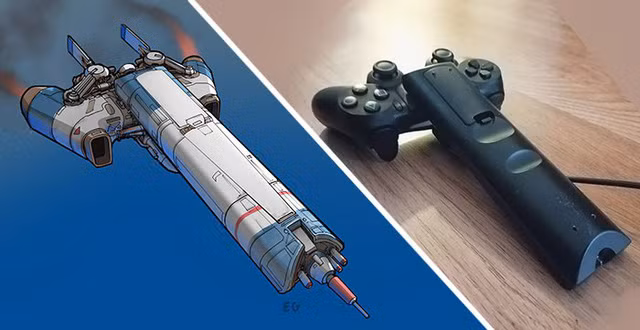 Ý tưởng phi thuyền độc đáo được xây dựng từ chiếc tay cầm PlayStation và điều khiển từ xa.