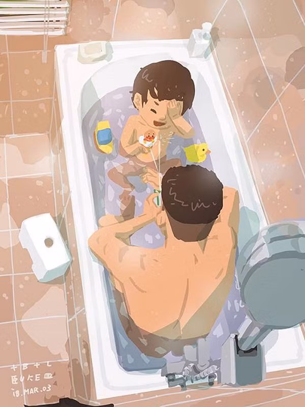 Nội dung chính của cả bộ tranh này hoàn toàn là về cuộc sống của anh và cậu con trai.