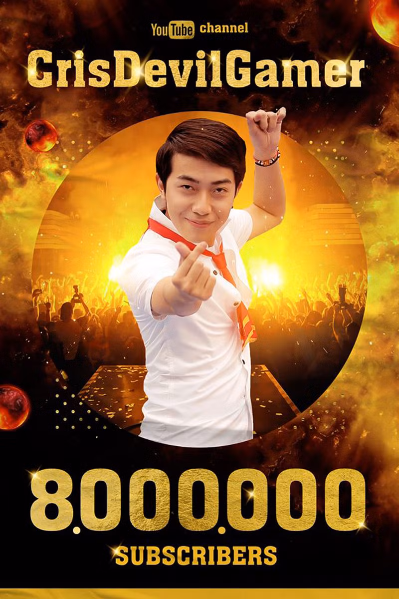 Cris Phan thông báo đạt 8 triệu Subscribers trên YouTube.