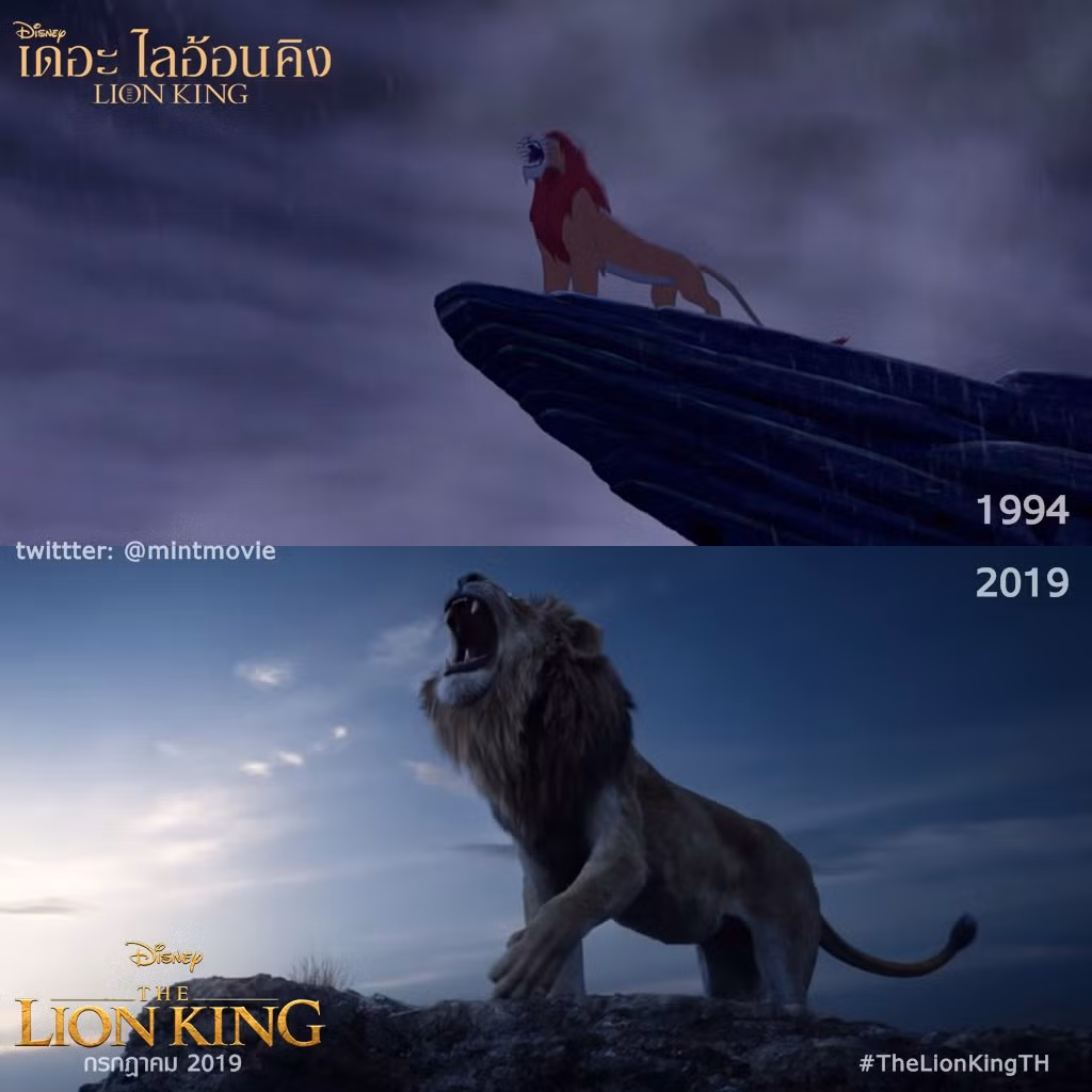 Được áp dụng công nghệ CGI, phiên bản live-action tái hiện chân thực hình ảnh của phiên bản gốc.