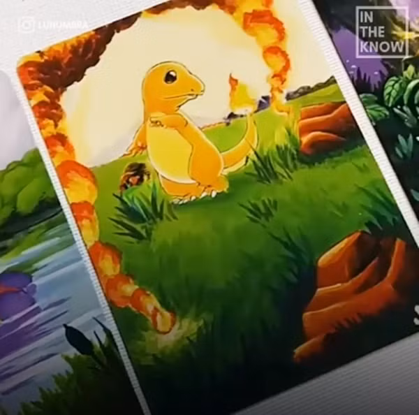 Tạo hình của Charmeleon với cái đuôi lửa đáng yêu.