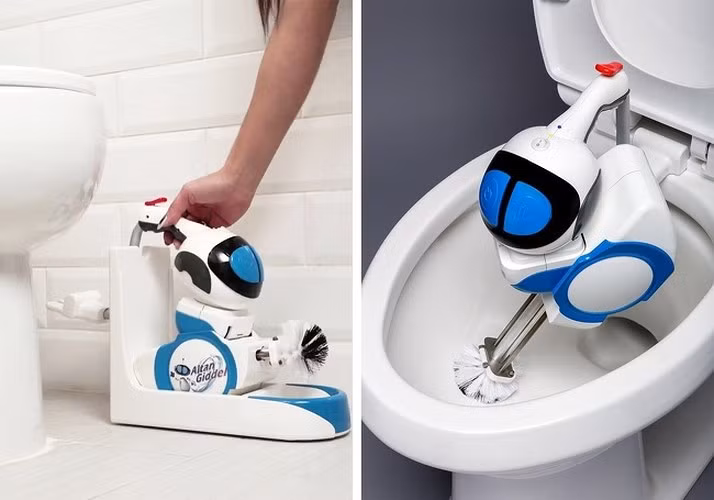 Robot làm sạch bồn cầu. Vệ sinh bồn cầu là một việc cực kỳ khó chịu, nhưng lại rất cần thiết. May mắn thay, có những robot có thể loại bỏ ngay cả những vết bẩn cứng đầu nhất của bồn cầu, và quan trọng là bạn không phải làm gì cả, chỉ cần đặt robot trong bồn cầu, nó sẽ tự động làm sạch tất cả các ngóc ngách.