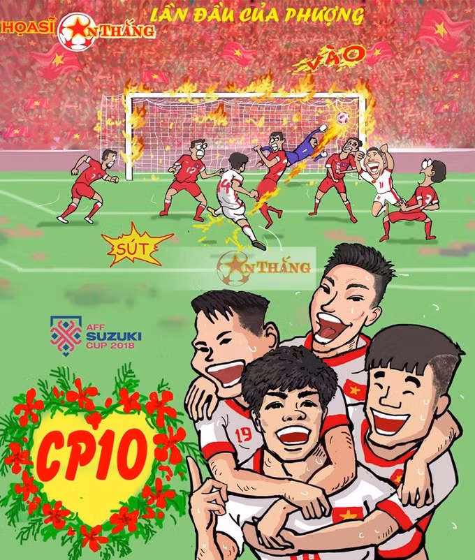 Khoảnh khắc Công Phượng ghi bàn thắng đầu tiên cho đội Việt Nam bằng cú sút trái phá.