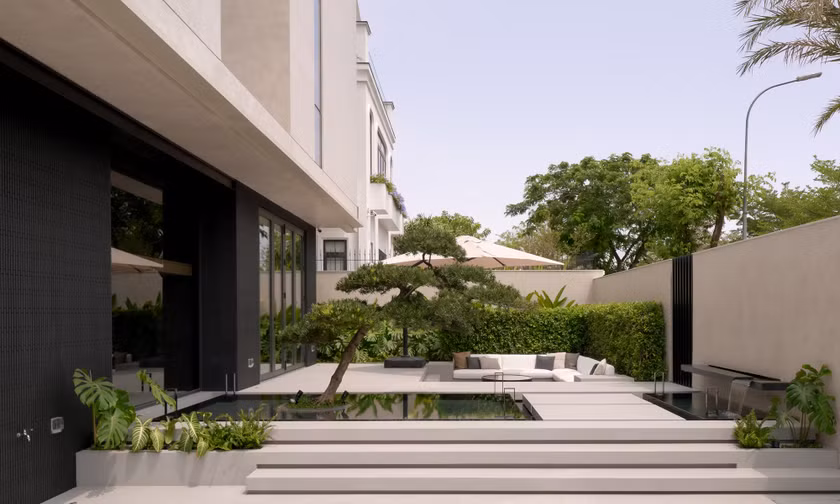 Sự đối lập tinh tế giữa riêng tư và cởi mở trong căn biệt thự 300m²