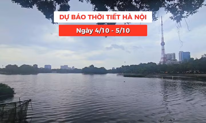 Bản tin Thời tiết Hà Nội (4 - 5/10): Khu vực chuyển mưa rải rác, có nơi mưa to 