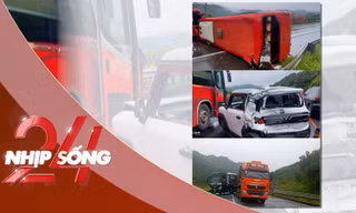 NHỊP SỐNG 24: Tai nạn liên tiếp trên cao tốc Nội Bài - Lào Cai